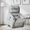 Image de vidaXL Fauteuil de massage inclinable Gris clair Tissu