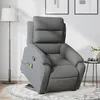 Image de vidaXL Fauteuil de massage inclinable Gris foncé Tissu3204993