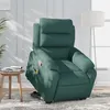 Image de vidaXL Fauteuil inclinable de massage Vert foncé Tissu3204998