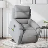Image de vidaXL Fauteuil inclinable de massage Ã©lectrique Gris clair Tissu