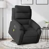 Image de vidaXL Fauteuil inclinable de massage électrique Noir Tissu