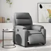 Image de vidaXL Fauteuil inclinable électrique Gris Similicuir