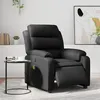 Image de vidaXL Fauteuil de massage inclinable électrique noir similicuir3205035
