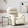 Image de vidaXL Fauteuil de massage inclinable Ã©lectrique crÃ¨me similicuir