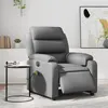 Image de vidaXL Fauteuil de massage inclinable électrique gris similicuir3205038