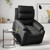 Image de vidaXL Vidaxl Fauteuil Inclinable De Massage Noir Similicuir