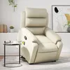 Image de vidaXL Vidaxl Fauteuil Inclinable De Massage Crème Similicuir