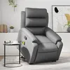 Image de vidaXL Fauteuil inclinable de massage Gris Similicuir3205052
