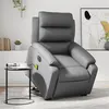 Image de vidaXL Fauteuil inclinable de massage électrique gris similicuir3205066