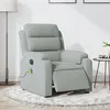 Image de vidaXL Fauteuil inclinable électrique de massage gris clair velours3205081