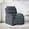 Image de vidaXL Vidaxl Fauteuil Inclinable De Massage Électrique Gris Foncé Velours