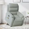 Image de vidaXL Fauteuil inclinable de massage électrique gris clair velours3205125