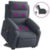 Image de vidaXL Fauteuil inclinable de massage Ã©lectrique gris foncÃ© velours