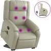 Image de vidaXL Vidaxl Fauteuil Inclinable De Massage Crème Similicuir