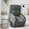 Image de vidaXL Fauteuil inclinable de massage Gris Similicuir3205160