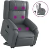 Image de vidaXL Fauteuil inclinable de massage Gris Similicuir