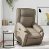 Image de vidaXL Fauteuil inclinable de massage Cappuccino Similicuir