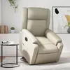 Image de vidaXL Fauteuil inclinable électrique crème similicuir3205165