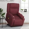 Image de vidaXL Fauteuil inclinable de massage Ã©lectrique rouge bordeaux