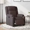Image de vidaXL Fauteuil inclinable électrique Marron foncé Tissu