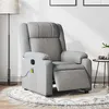 Image de vidaXL Fauteuil de massage inclinable électrique gris clair tissu3205190