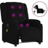 Image de vidaXL Fauteuil de massage inclinable Ã©lectrique Noir Tissu