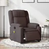 Image de vidaXL Vidaxl Fauteuil De Massage Inclinable Électrique Marron Foncé Tissu