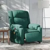Image de vidaXL Vidaxl Fauteuil De Massage Inclinable Électrique Vert Foncé Tissu