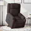 Image de vidaXL Fauteuil inclinable marron foncé tissu