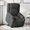 Image de vidaXL Fauteuil de massage inclinable Gris foncé Tissu3205215