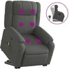 Image de vidaXL Vidaxl Fauteuil De Massage Inclinable Gris Foncé Tissu
