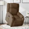 Image de vidaXL Fauteuil de massage inclinable Marron Tissu3205218