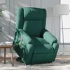 Image de vidaXL Fauteuil inclinable de massage Vert foncé Tissu3205220