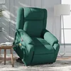Image de vidaXL Fauteuil inclinable de massage Vert foncÃ© Tissu