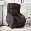 Image de vidaXL Vidaxl Fauteuil Inclinable De Massage Électrique Marron Foncé Tissu
