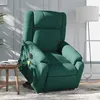 Image de vidaXL Fauteuil inclinable de massage électrique Vert foncé Tissu