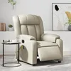 Image de vidaXL Fauteuil de massage inclinable électrique crème similicuir3205258