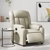 Image de vidaXL Fauteuil de massage inclinable Ã©lectrique crÃ¨me similicuir