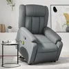 Image de vidaXL Fauteuil inclinable de massage Gris Similicuir3205274