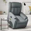 Image de vidaXL Fauteuil inclinable de massage électrique gris similicuir3205288