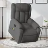 Image de vidaXL Fauteuil de massage inclinable Gris foncé Tissu