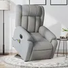 Image de vidaXL Fauteuil inclinable de massage électrique Gris clair Tissu3205352