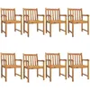 Image de vidaXL Chaises de jardin lot de 8 56x55,5x90 bois massif d'acacia3206274