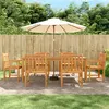 Image de vidaXL Ensemble de salle à manger de jardin 7 pcs Bois d'acacia solide 200 x 100 x 74 cm