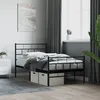 Image de vidaXL Cadre de lit mÃ©tal sans matelas avec pied de lit noir 100x190cm