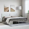 Image de vidaXL Cadre de lit métal avec tête de lit blanc 193x203 cm