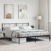 Image de vidaXL Cadre de lit mÃ©tal sans matelas avec tÃªte de lit noir 183x213cm