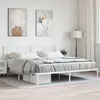 Image de vidaXL Cadre de lit mÃ©tal sans matelas et tÃªte de lit blanc 183x213 cm