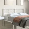Image de vidaXL Tête de lit métal blanc 150 cm