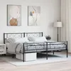 Image de vidaXL Cadre de lit mÃ©tal sans matelas avec pied de lit noir 183x213cm